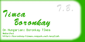 timea boronkay business card